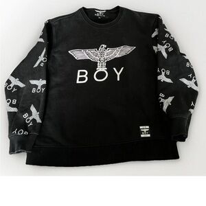 BOY LONDON Sweatshirt Boy/ Eagle Logo On Sleeves size large